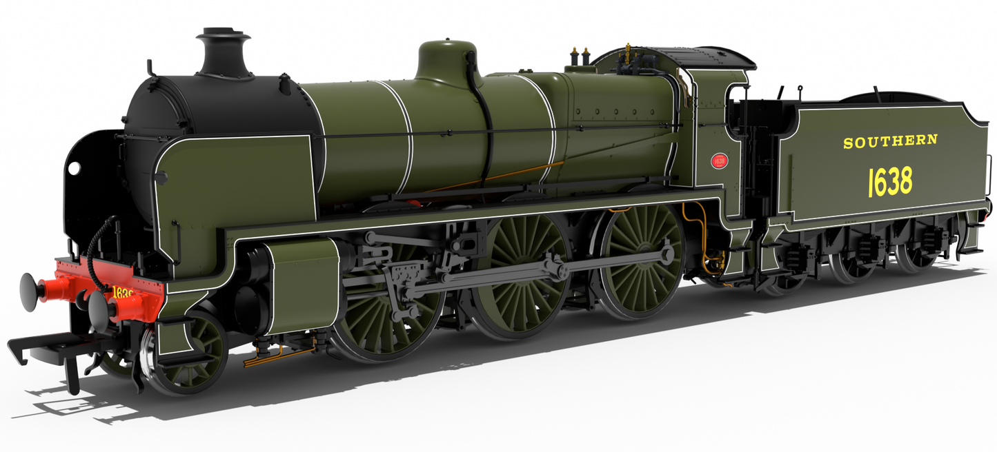 SR U Class 2-6-0 No.1638 - SR Lined Olive Steam Locomotive