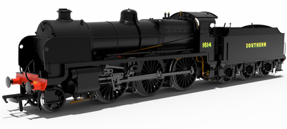 SR U Class 2-6-0 No.1614 - SR Black & Sunshine Lettering Steam Locomotive