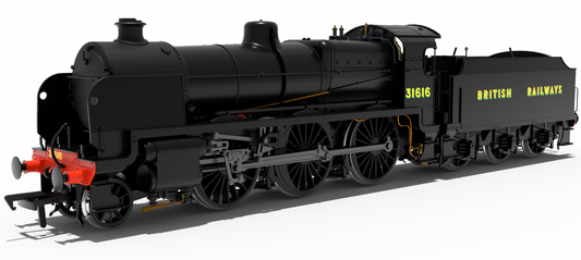 SR U Class 2-6-0 No.31616 - BR Black & Sunshine Lettering Steam Locomotive