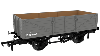 995009 GCR Dia. 9A/9B 6-Plank - No. E538700 BR(E) Grey
