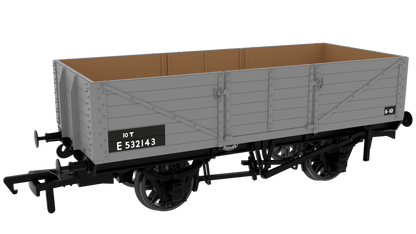995010 GCR Dia. 9A/9B 6-Plank - No. E532143 BR(E) Grey