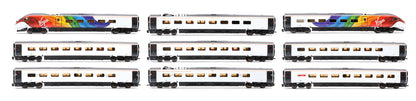 Class 390 045 "Virgin Pride" 9 Car Pendolino in Virgin Flowing Silk Rainbow livery