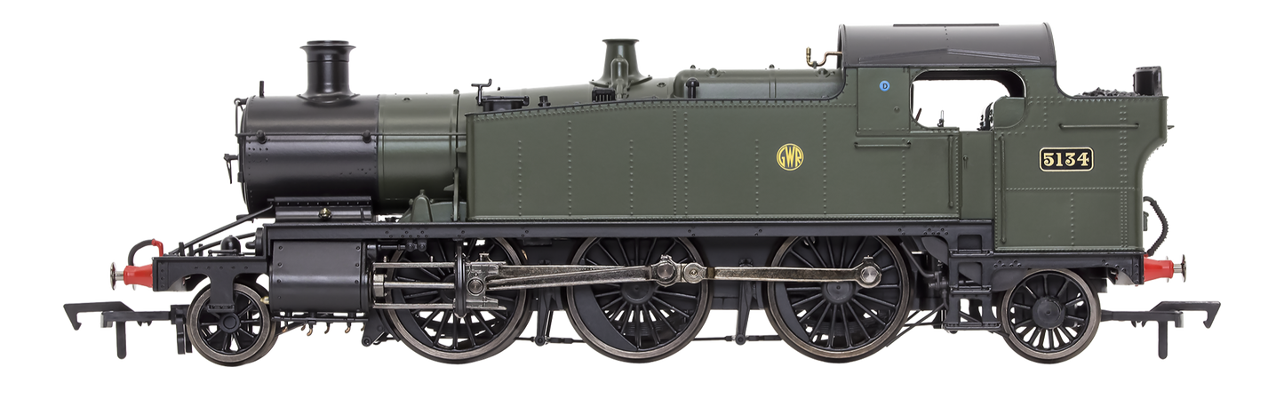 Large Prairie 5134 GWR Green Shirt Button Steam Locomotive - DCC Fitted