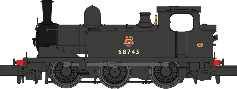 J72 0-6-0 68745 BR Black Early Crest Steam Tank Locomotive