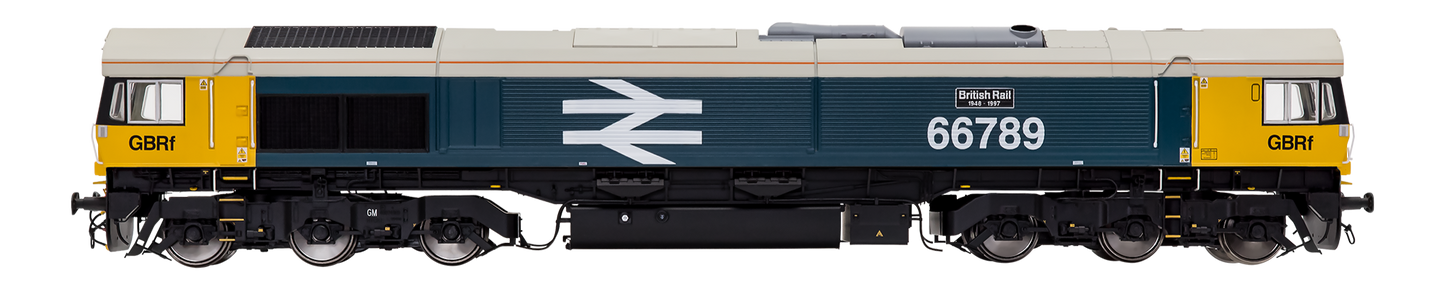 Class 66 789 GBRF 'British Rail 1948-1997' BR Blue Large Logo Diesel Locomotive - DCC Deluxe Sound Fitted