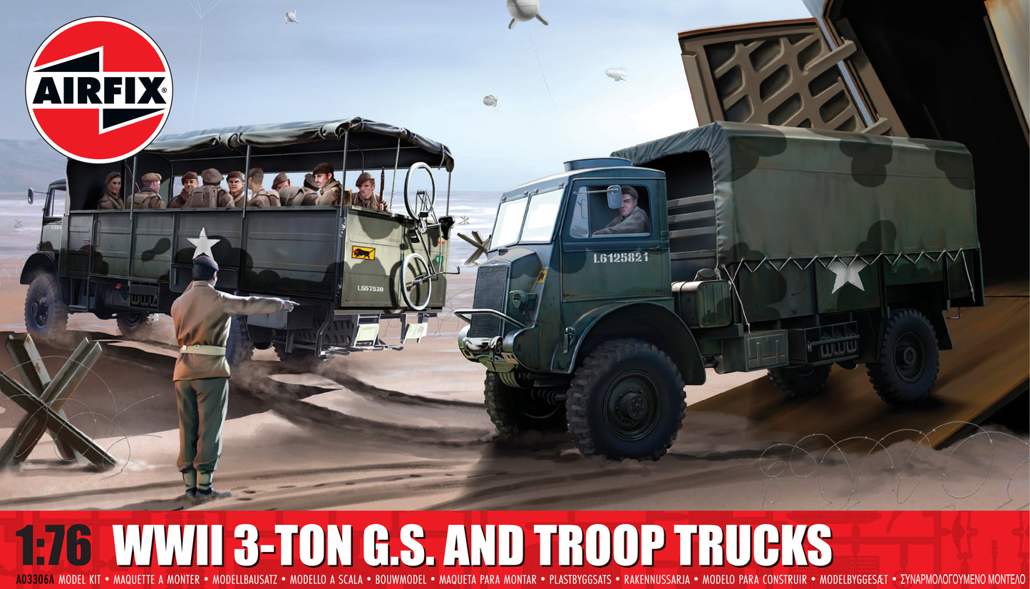 WWII 3-ton 4x4 General Service & Troop Trucks Model kit