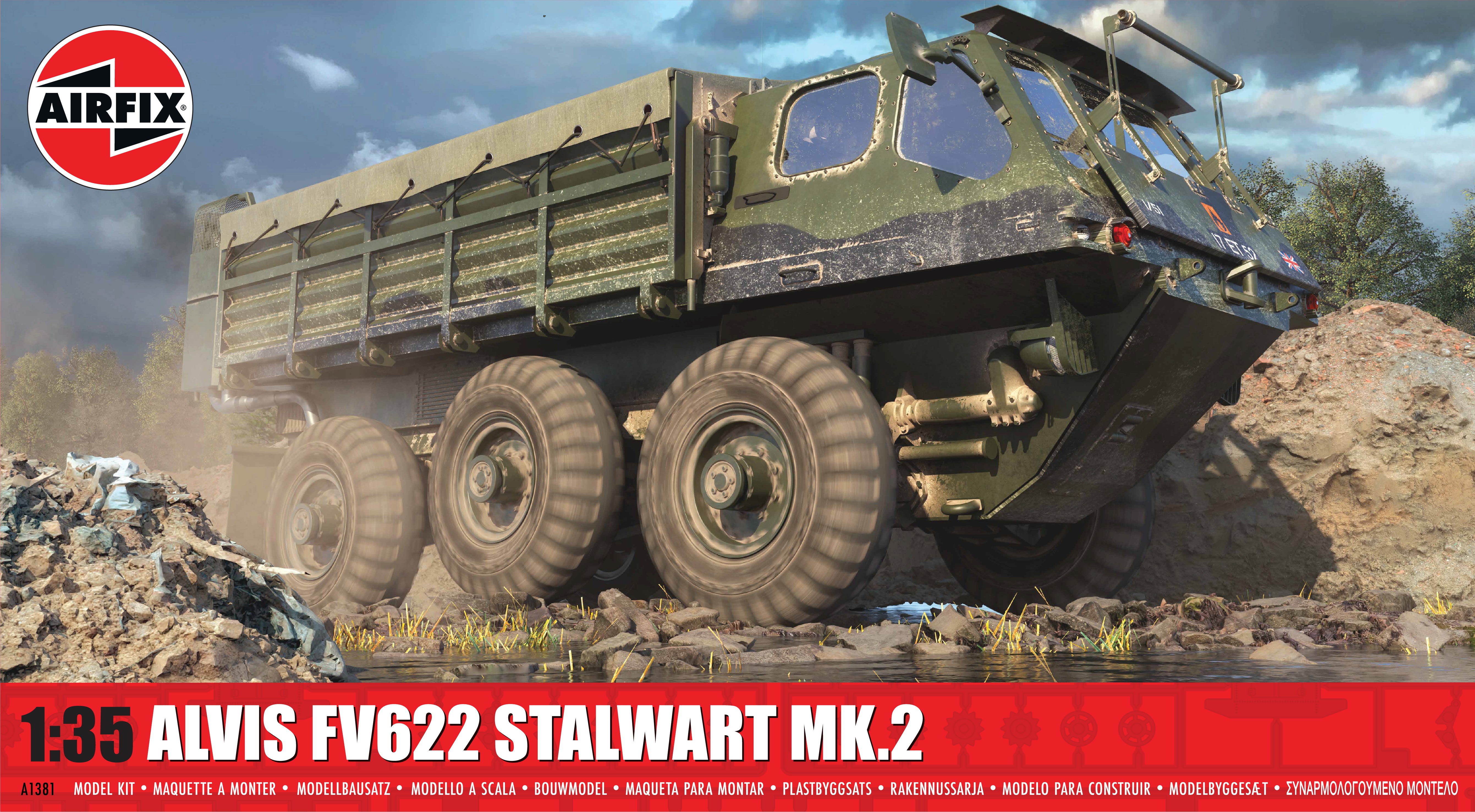 Airfix 1:35 Alvis FV622 Stalwart Mk.2 Masking Set (for Kit A1381) - Tamiya Sheet