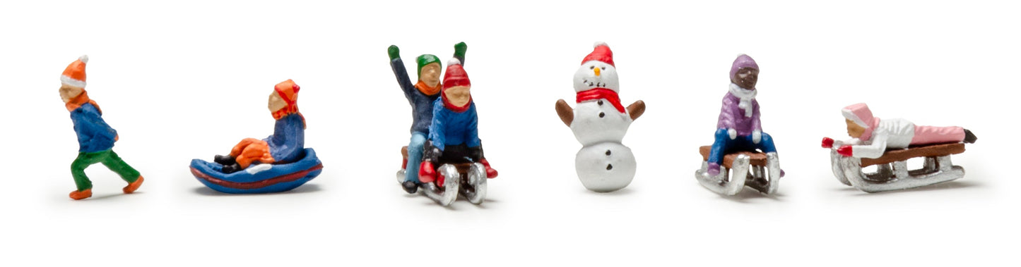 A1966 Scenic Accents - Children Sledding - HO Scale