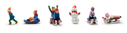 A1966 Scenic Accents - Children Sledding - HO Scale