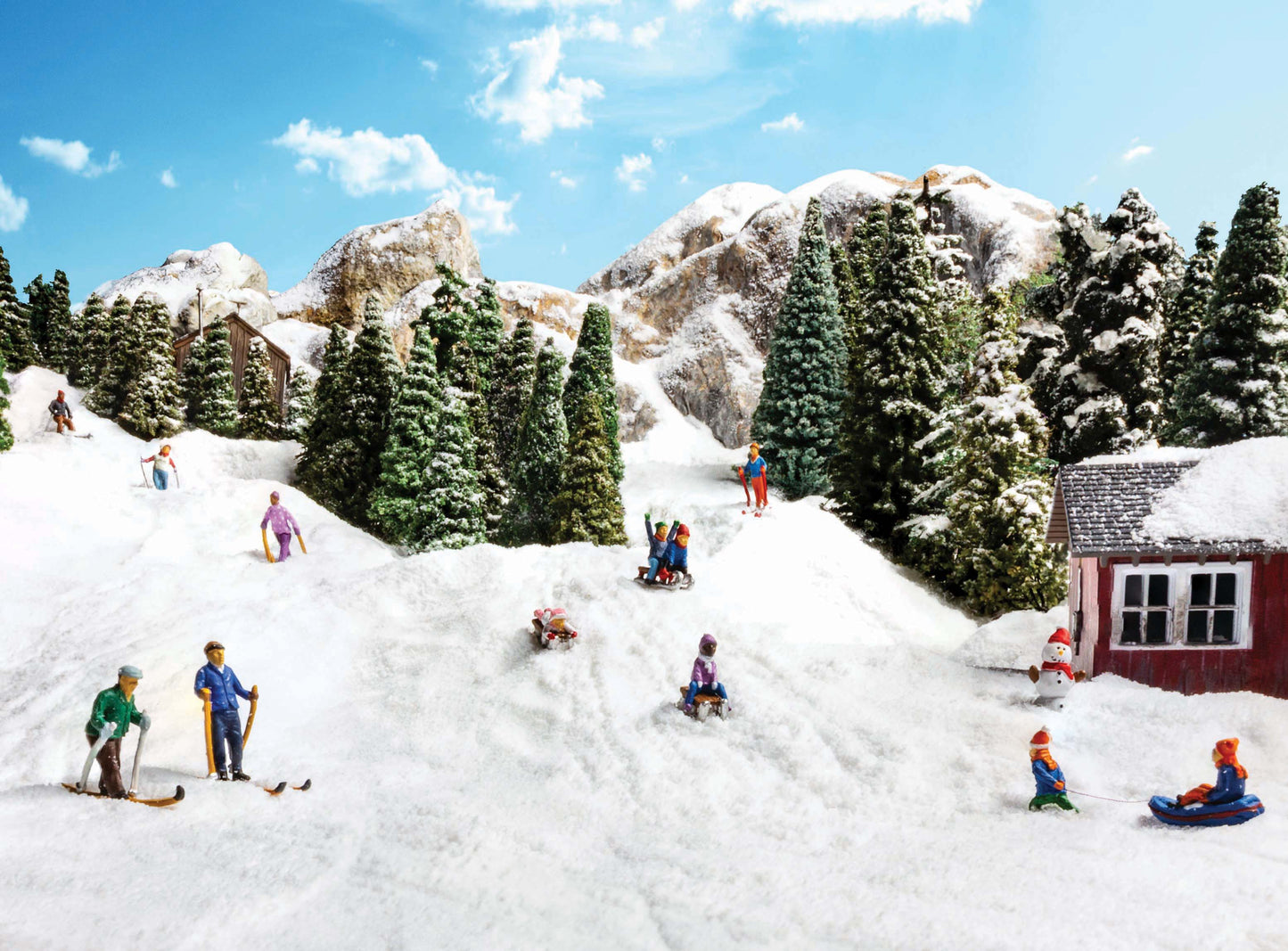 A1966 Scenic Accents - Children Sledding - HO Scale