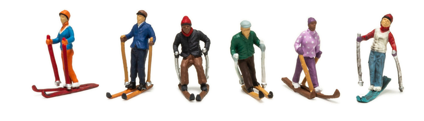 A2222 Scenic Accents - Snow Skiers - N Scale