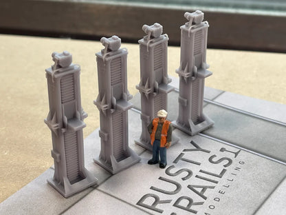 OO Gauge Lifting Jacks (Pack of 4) - Unpainted