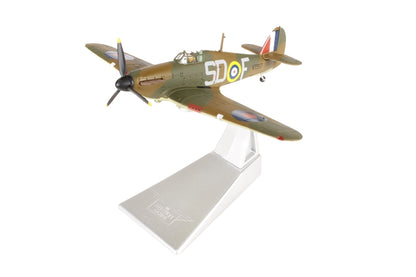 Pre-Owned AA27603 Hawker Hurricane MK1 Royal Air Force Ginger Lacey NO 501 colours with Gear with stand