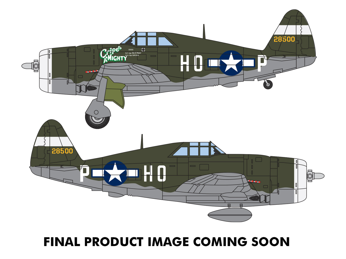 Republic P-47D Thunderbolt - 42-8500/HO-P - ‘Cripes A’ MIGHTY’