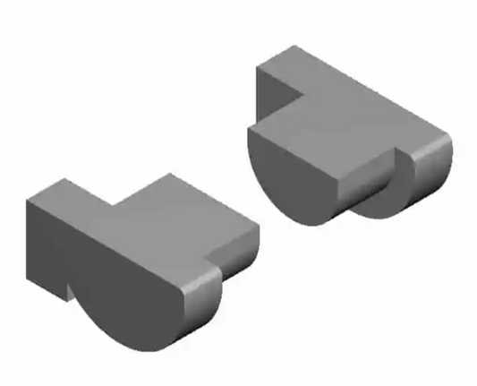 OO Gauge - Detailing - Half Round Guttering Stop Ends x10