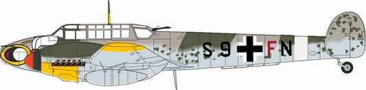 AC115S Messerschmitt Bf 110G II.ZG 1 Wespe Montecorvino Italy 1943 No S