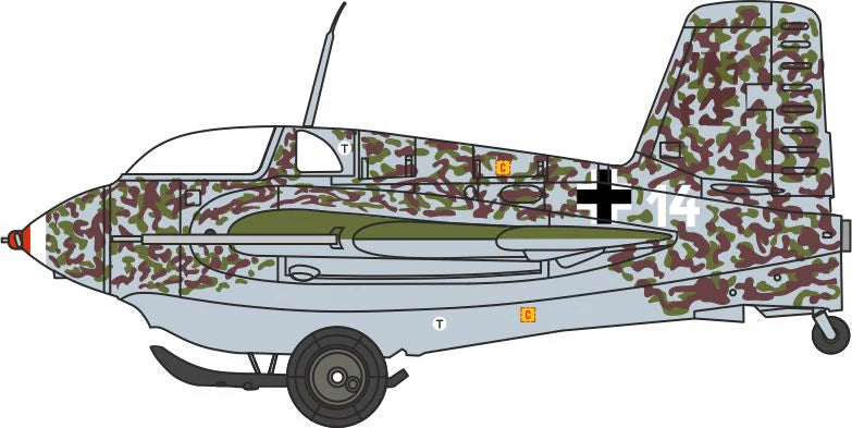AC135S Messerschmitt ME163 1A White 14 Jg400 Brandis 1945 No Swastika
