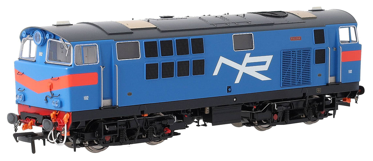 IRM1326 NIR 101 Class Hunslet 102 'Falcon' Blue (red chevrons) Diesel Locomotive