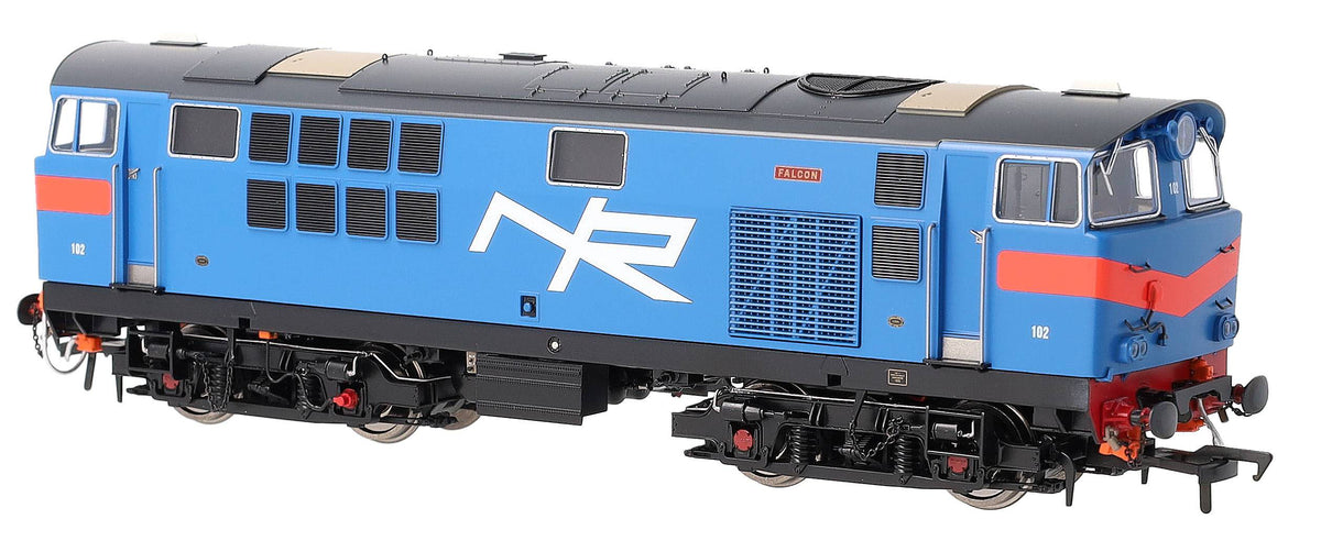 IRM1336-DCC NIR 101 Class Hunslet 102 'Falcon' Blue (red chevrons) Diesel Locomotive - DCC Sound