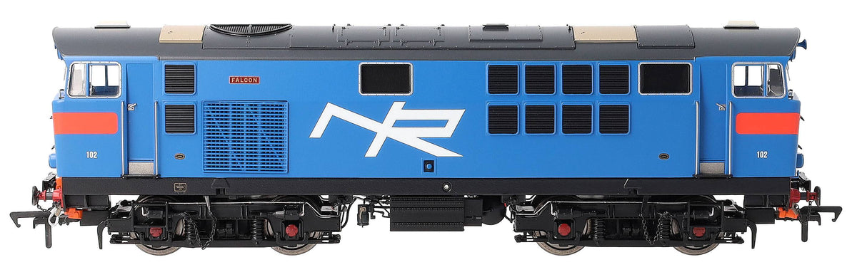 IRM1326 NIR 101 Class Hunslet 102 'Falcon' Blue (red chevrons) Diesel Locomotive