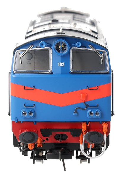 IRM1326 NIR 101 Class Hunslet 102 'Falcon' Blue (red chevrons) Diesel Locomotive