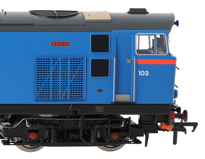 IRM1338-DCC NIR 101 Class Hunslet 103 'Merlin' Blue (red arc) Diesel Locomotive - DCC Sound