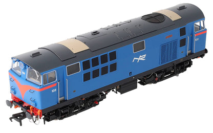 IRM1338-DCC NIR 101 Class Hunslet 103 'Merlin' Blue (red arc) Diesel Locomotive - DCC Sound