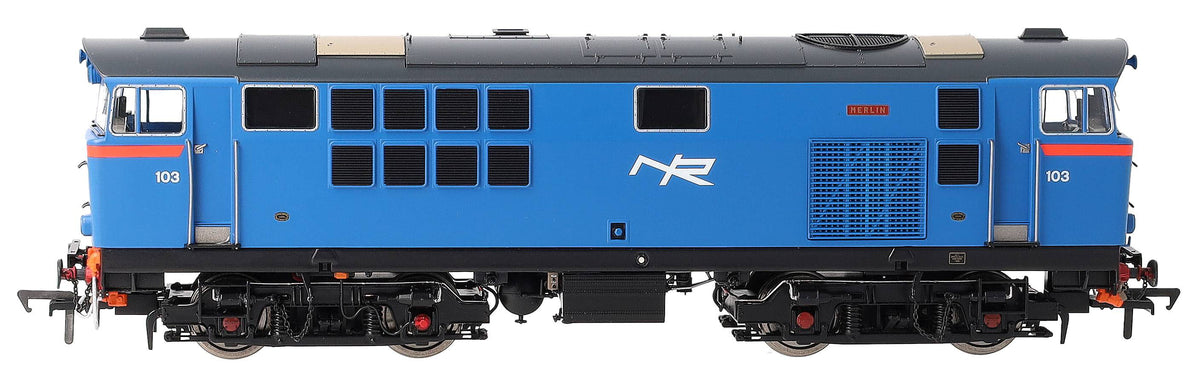 IRM1338-DCC NIR 101 Class Hunslet 103 'Merlin' Blue (red arc) Diesel Locomotive - DCC Sound