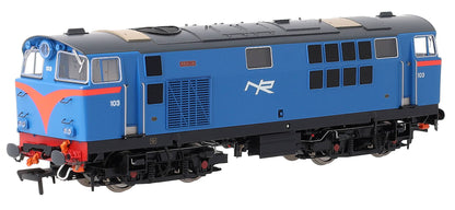 IRM1338-DCC NIR 101 Class Hunslet 103 'Merlin' Blue (red arc) Diesel Locomotive - DCC Sound
