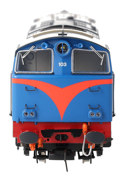 IRM1338-DCC NIR 101 Class Hunslet 103 'Merlin' Blue (red arc) Diesel Locomotive - DCC Sound