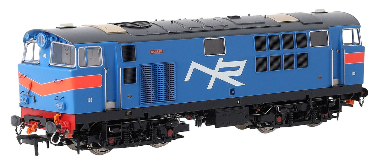 IRM1329 NIR 101 Class Hunslet 103 'Merlin' Blue (red chevrons) Diesel Locomotive