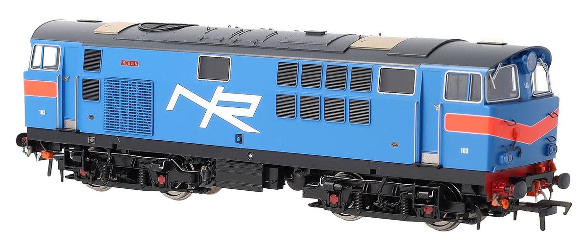 IRM1329 NIR 101 Class Hunslet 103 'Merlin' Blue (red chevrons) Diesel Locomotive