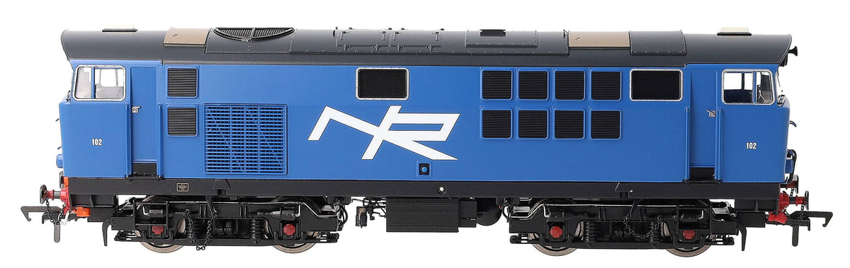 IRM1337-DCC NIR 101 Class Hunslet 102 'Falcon' Blue (yellow panels) Diesel Locomotive - DCC Sound