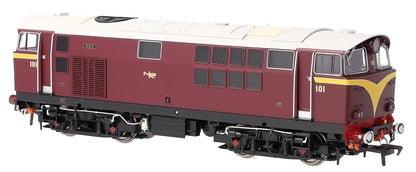 IRM1341-DCC NIR 101 Class Hunslet 101 'Eagle' Maroon (revised arc Diesel Locomotive - DCC Sound