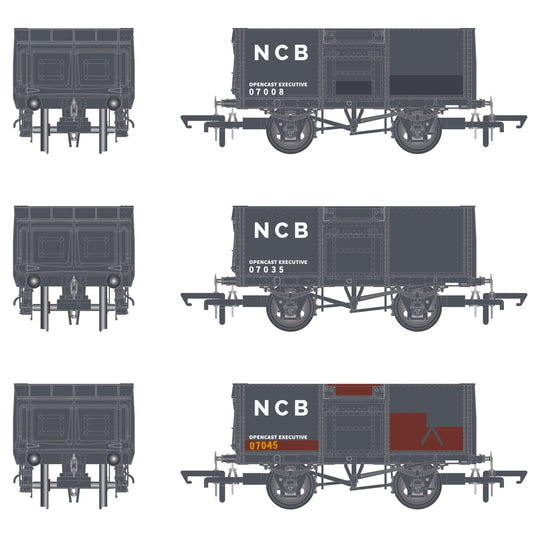 BR 16T Mineral - 1/109 - NCB (Onllywn Colliery) Overall Slate Grey Triple Pack - Pack I