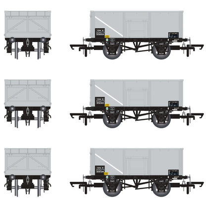 BR 16T Mineral - COAL 16 (Rebody) - BR Freight Grey (Pre-TOPS COAL 16) Triple Pack - Pack O