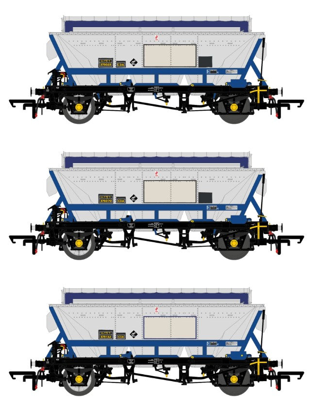 Set of 3 CDA China Clay - ECC Blue Debranded - Pack G