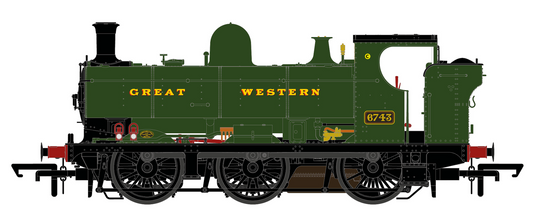 6700 Class 67xx Pannier Tank - GWR Great Western Green 0-6-0 Tank Locomotive No.6743 (DCC Sound)