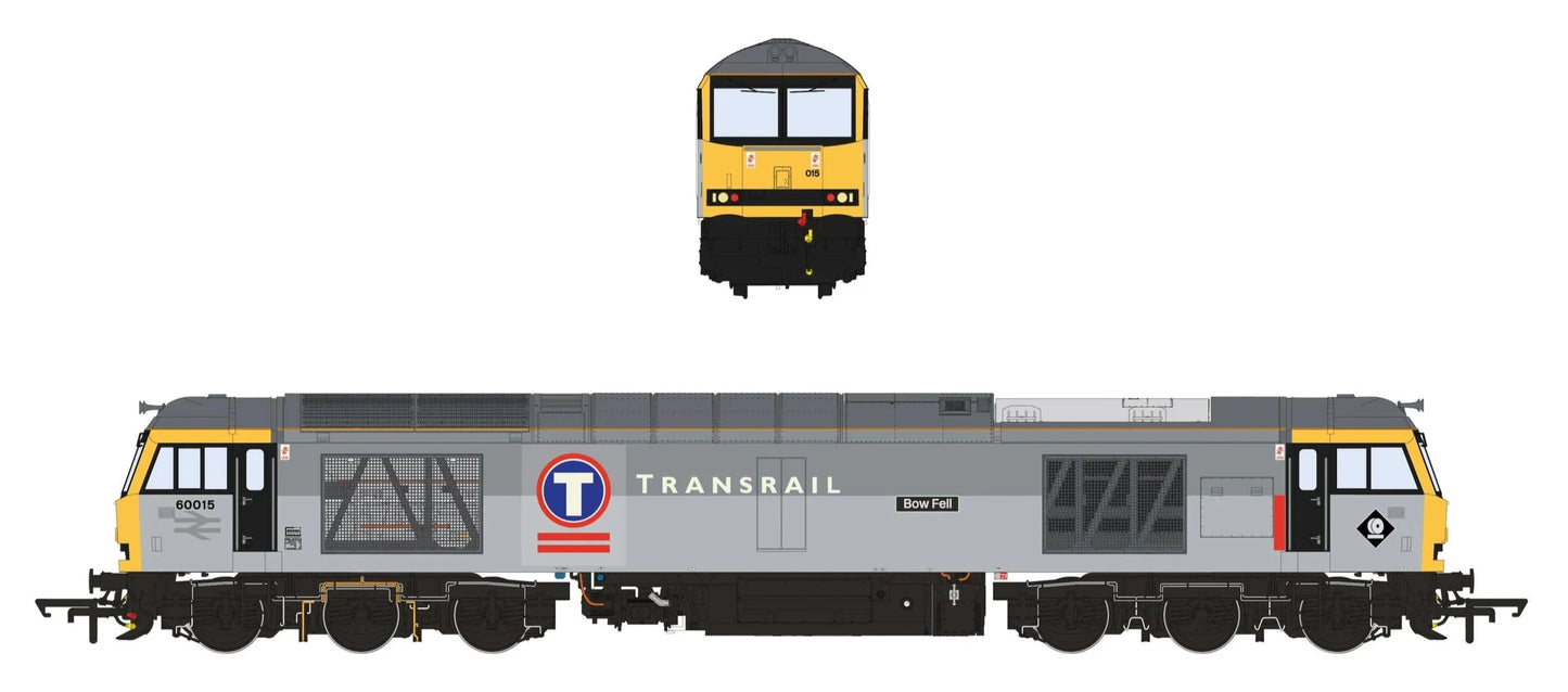 Class 60 60015 'Bow Fell' Transrail Grey Diesel Locomotive - DCC Sound