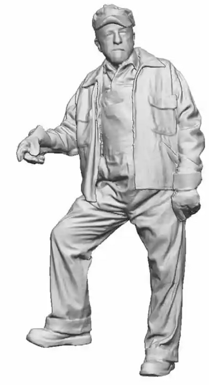 O Gauge - Railway & Lineside - Crew on step