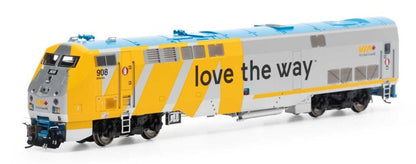 HO P42DC Locomotive With DCC & Sound, VIA, Love The Way #908 Diesel Locomotive - DCC Sound