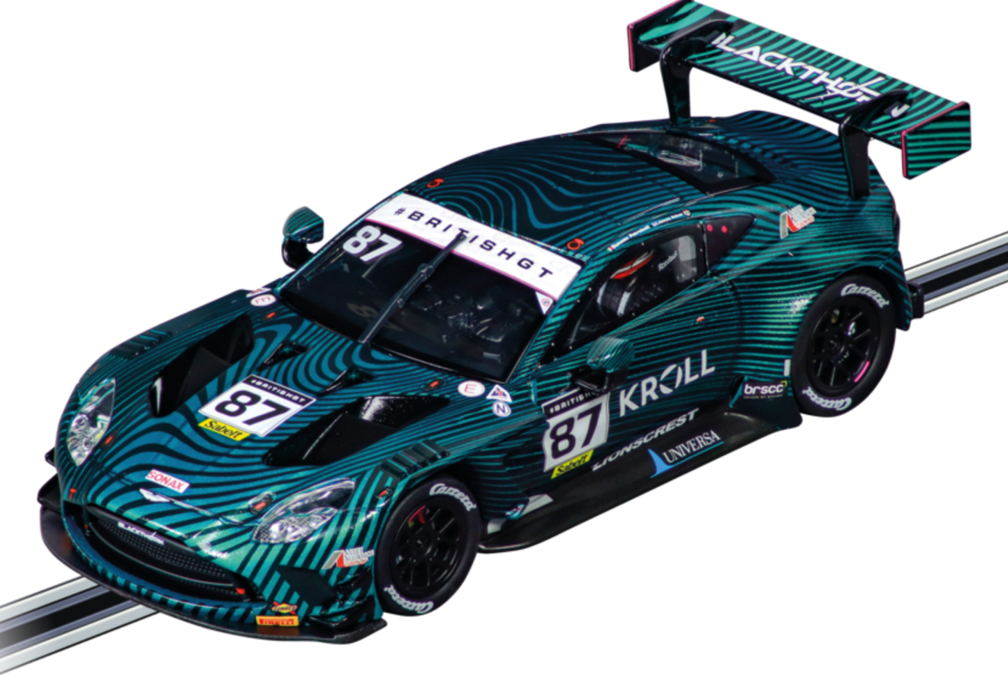 Carrera Digital 132 Aston Martin Vantage AMR GT3 Evo "Blackthorn AMR, No.87" British GT 2025