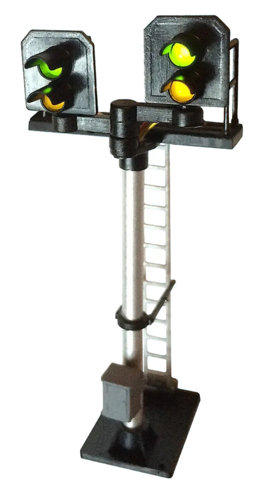 2 Aspect Distant (Y/G) Standard Stepped T Junction Square Head (Type 2) Signal