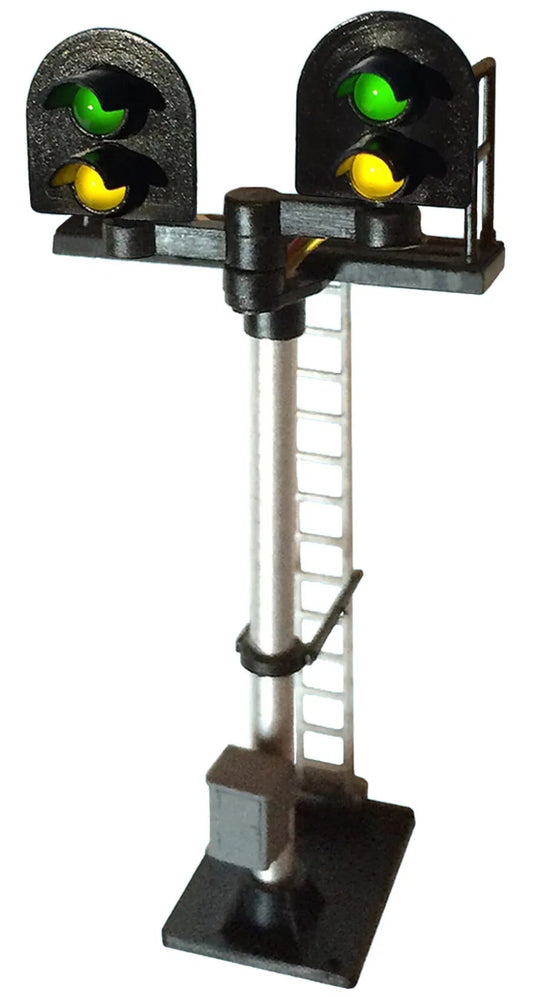 2 Aspect Distant (Y/G) Standard Stepped T Junction Round Head (Type 2) Signal