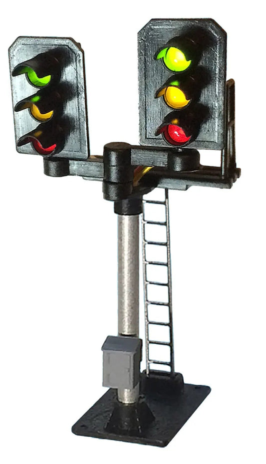 3 Aspect (R/Y/G) Platform Stepped T Junction Square Head Signal