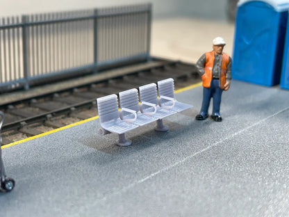 OO Gauge Modern Benches (Pack of 3) - Unpainted
