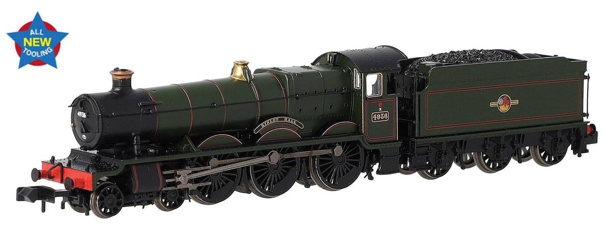 372-011 GWR 49XX 'Hall' 4936 'Kinlet Hall' BR Lined Green (Late Crest) Steam Locomotive