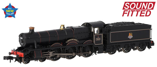372-451SF GWR 'Modified Hall' 7904 'Fountains Hall' BR Lined Black (Early Emblem) Steam Locomotive - DCC Sound