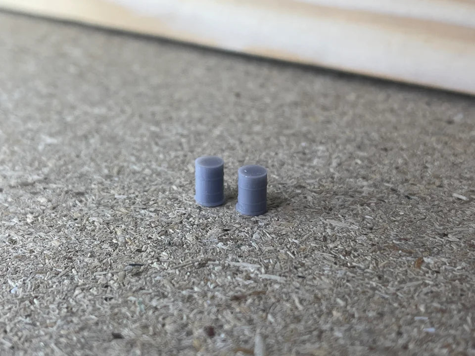 N Gauge Oil Drums (Pack of 20) - Unpainted Model Kit