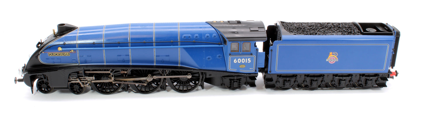 Black Label Class A4 Quicksilver Express BR Blue Unvalanced 4-6-2 No.60015 Steam Locomotive - DCC Sound & Smoke